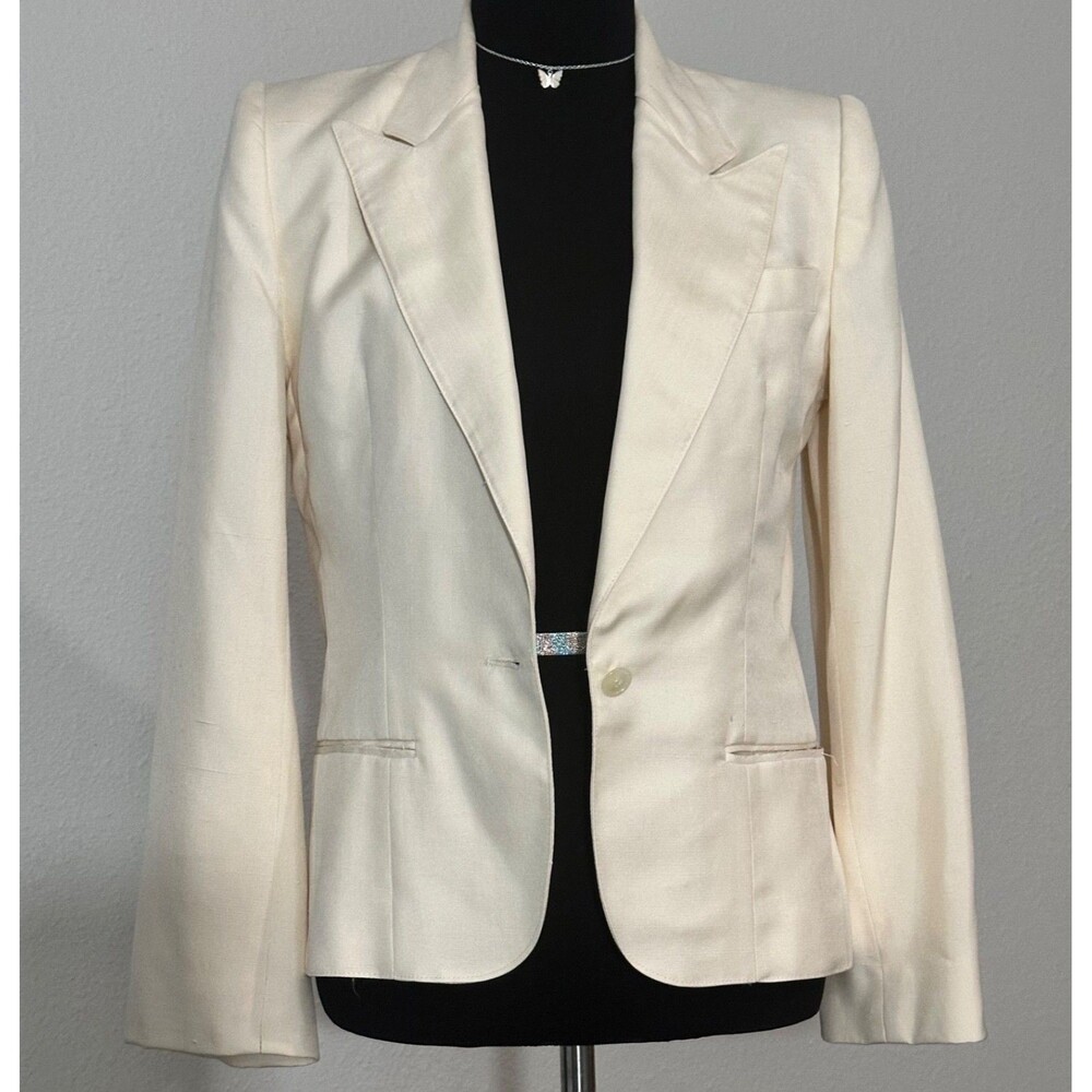 Vintage Oscar de la Renta Ivory Cream Blazer Jacket
